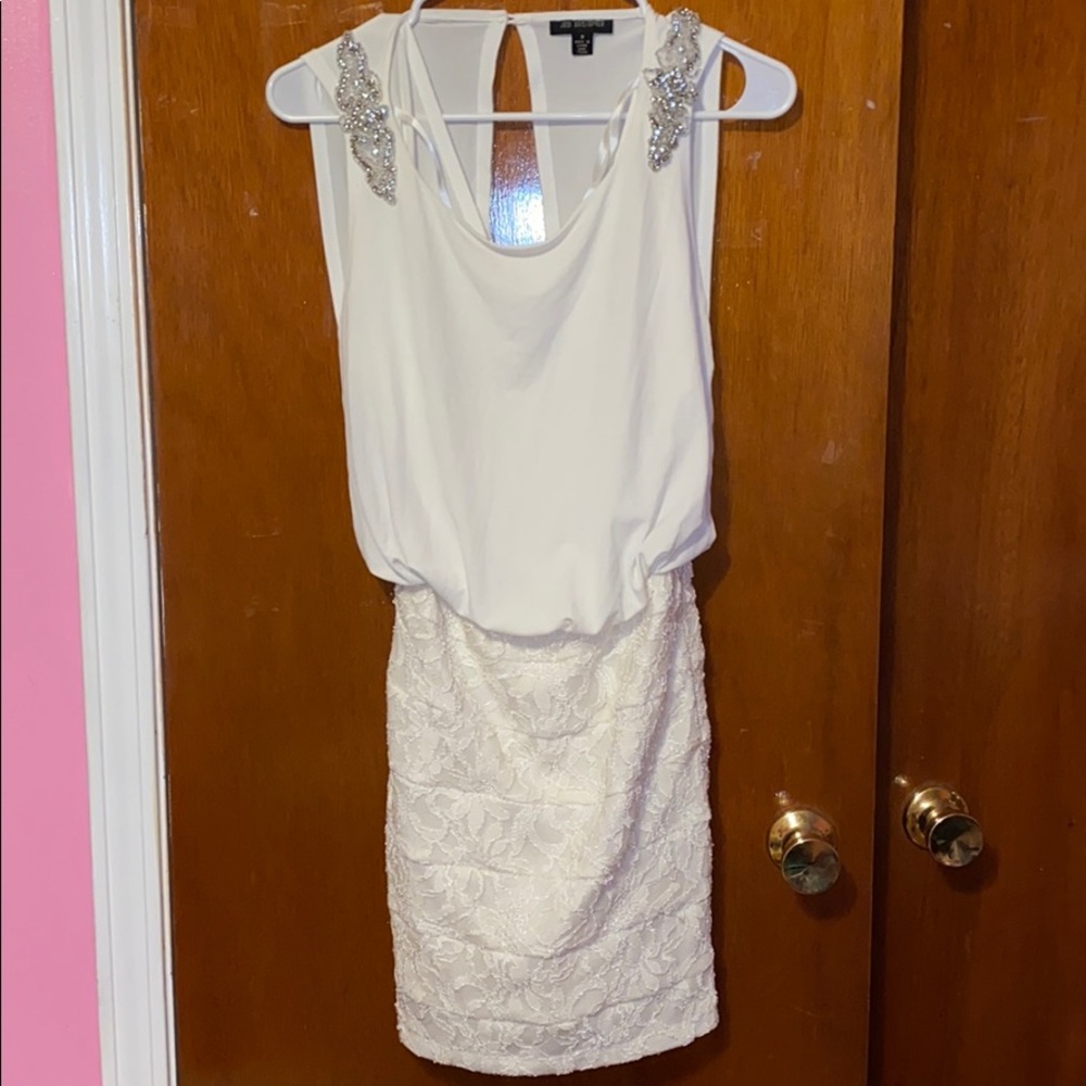 White sparkly dress